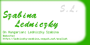 szabina ledniczky business card